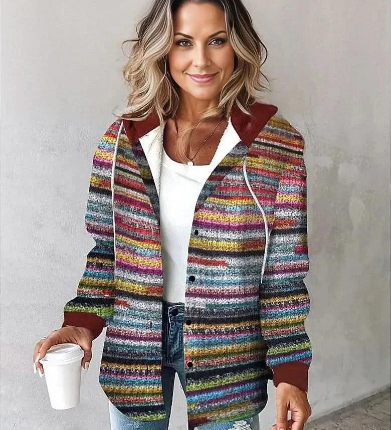 HIGHLAND PLAID HOODED COAT