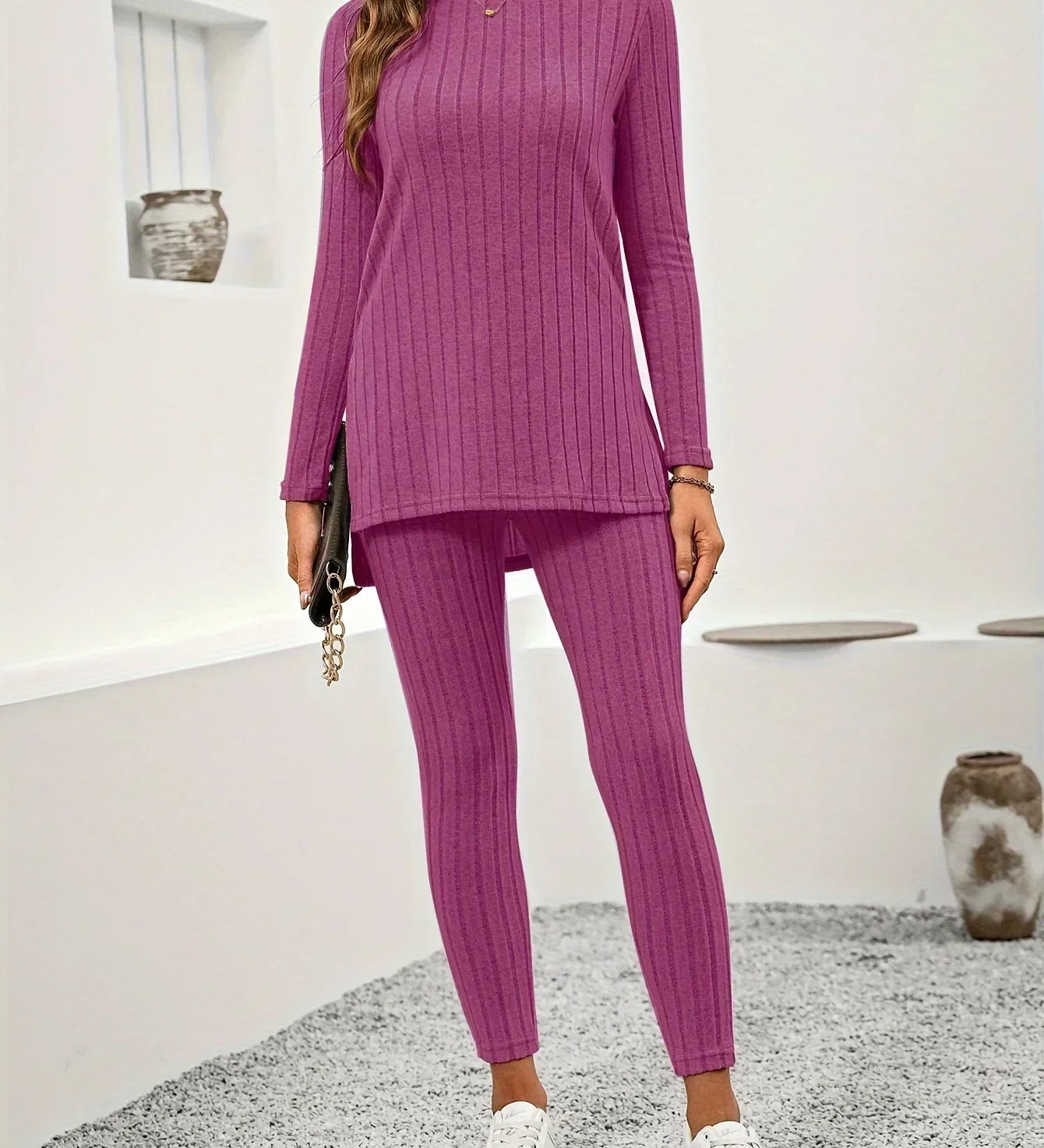 Callie | Ribbed Knit Lounge Set