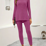Callie | Ribbed Knit Lounge Set