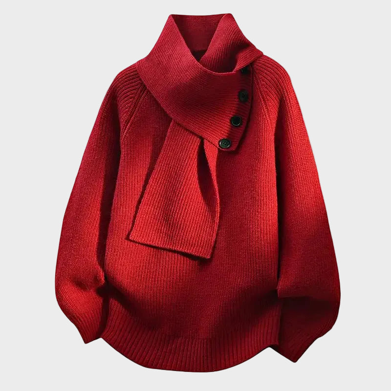 Arielle - Comfortable Sweater with Shawl Neck