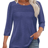 Mona | Pleated 3/4 Sleeve Top
