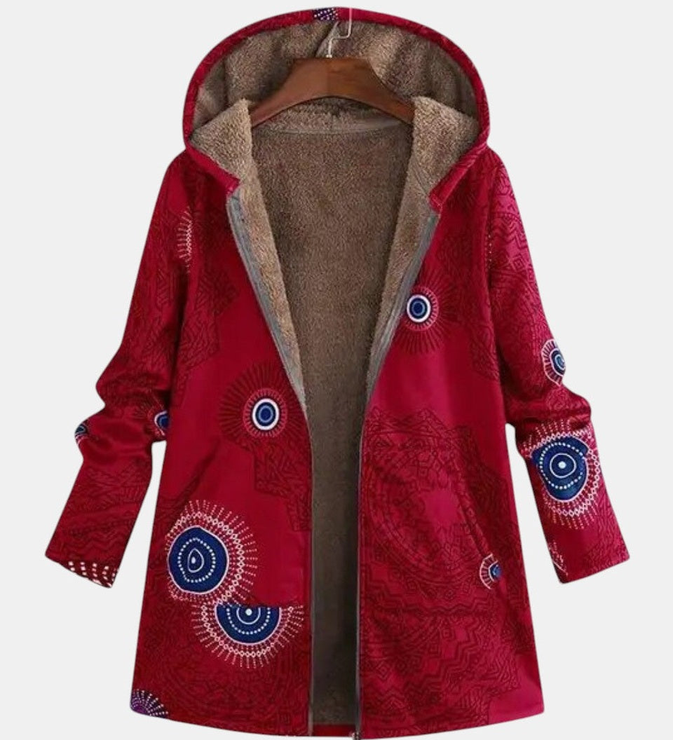 Henriette | Ethnic Pattern Sherpa Jacket