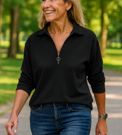 Josephine | Soft-Touch Half-Zip Jumper