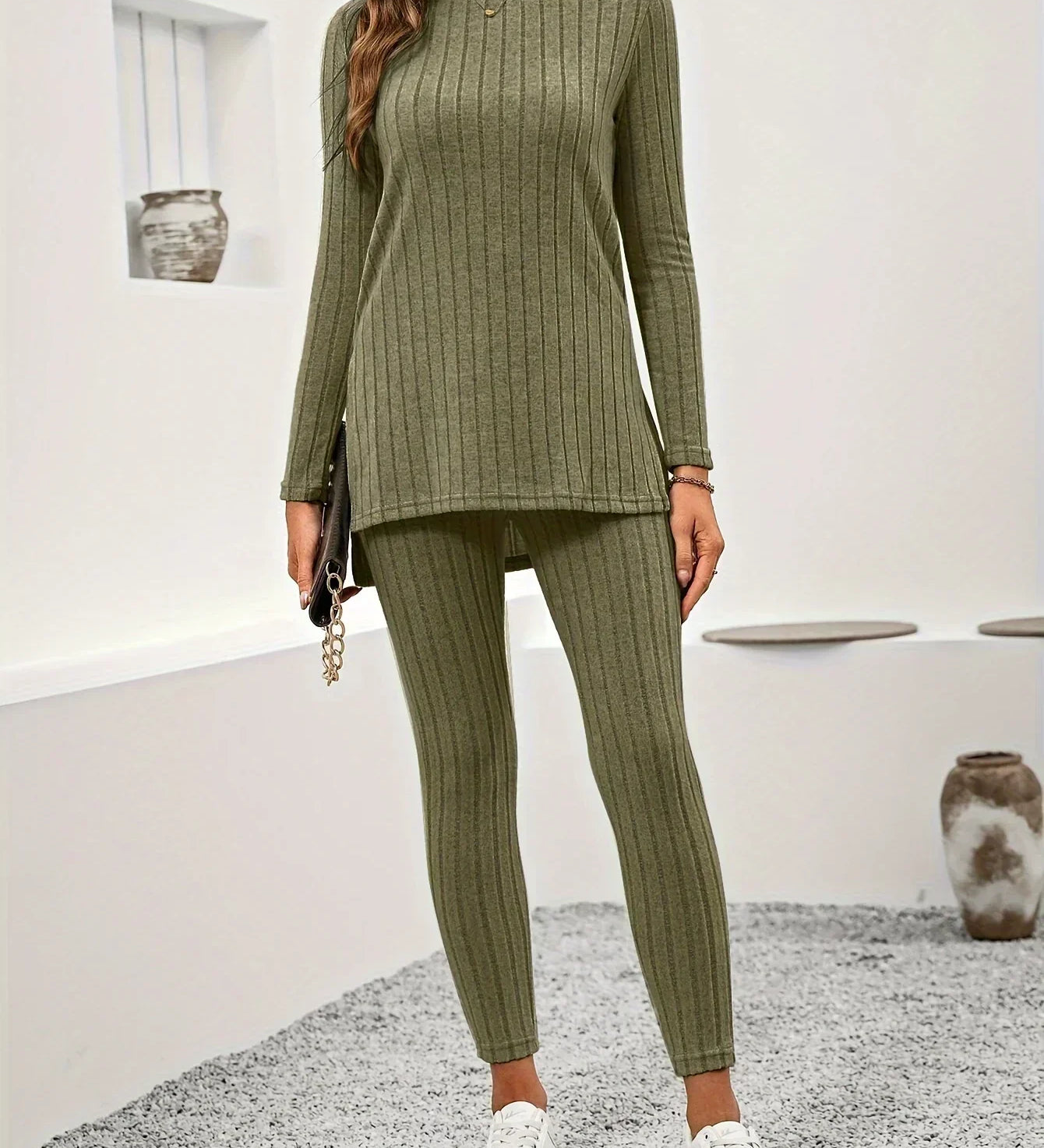 Callie | Ribbed Knit Lounge Set