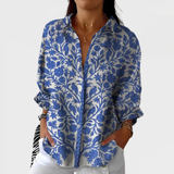 Isabella | Blue Garden Blouse