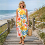 Imogen | Pastel Floral Midi Dress