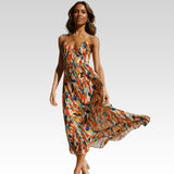 Chiara | Midi Dress in Painterly Colour