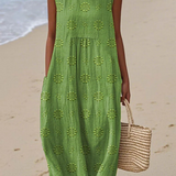 Beatrice | Embroidered Detail Midi Dress