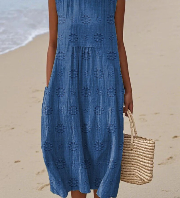 Clementine | Mixed Pattern Midi Dress