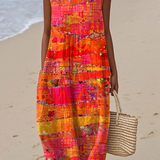 Arabella | Sunset Print Midi Dress