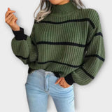 Chavala - Striped Roll Neck Sweater