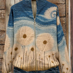 Quinn - Dandelion Quilted Zip-Up Cardigan