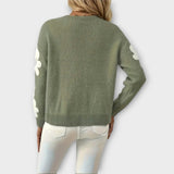 Silke - Soft Knitted Sweater with Floral Pattern