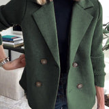 Amora - Elegant Blazer with Woven Sleeves