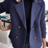 Amora - Elegant Blazer with Woven Sleeves