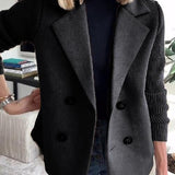 Amora - Elegant Blazer with Woven Sleeves