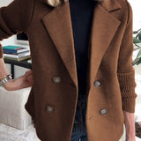 Amora - Elegant Blazer with Woven Sleeves