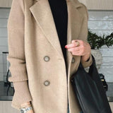 Amora - Elegant Blazer with Woven Sleeves