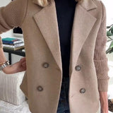 Amora - Elegant Blazer with Woven Sleeves