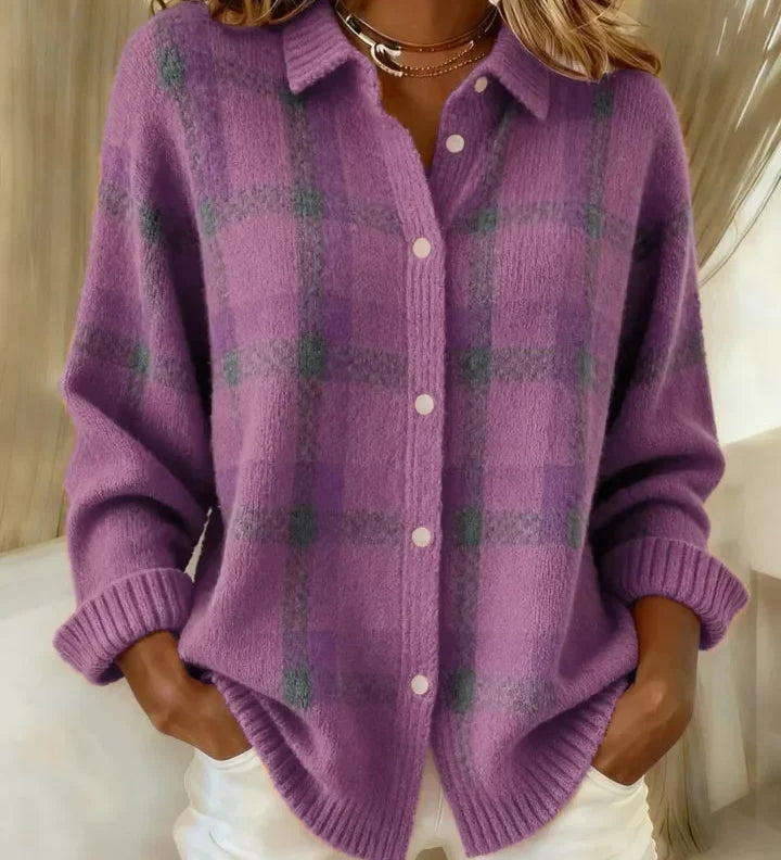 Francesca™ | Retro Cheque Sweater