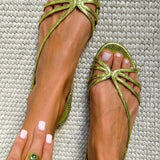 Fabienne | Golden Knot Flat Sandal