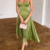 Liora | Elegant Midi Dress Without Straps