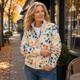 Imogene - Botanical Leaf Print Cardigan
