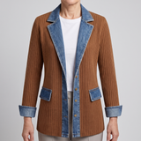CASUAL DENIM TRIM JACKET