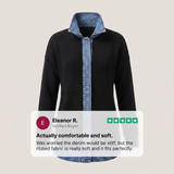 CASUAL DENIM TRIM JACKET