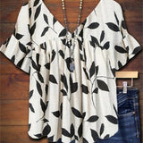 Anna | Ruffled Leaf Top