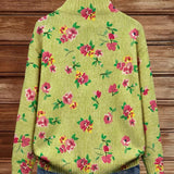 Constance - Pink Floral Zip Cardigan