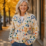 Imogene - Botanical Leaf Print Cardigan