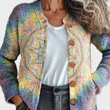 Rainelle™ - Cardigan in Pastel Rainbow