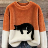 Luna | Cat Print Sweater