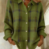 Francesca™ | Retro Cheque Sweater