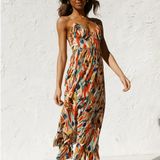 Chiara | Midi Dress in Painterly Colour