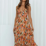 Chiara | Midi Dress in Painterly Colour