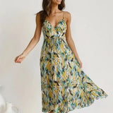 Chiara | Midi Dress in Painterly Colour