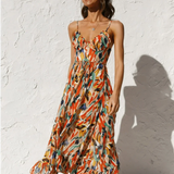 Chiara | Midi Dress in Painterly Colour