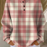 Emma - Blush Plaid Top