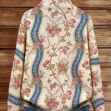 Eulalia - Cardigan with Climbing Roses on Ribbon