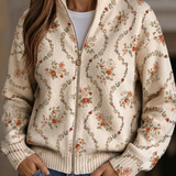 Persephone - Delicate Floral Pattern on Cream Background