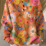 Florence - Orange Floral Top