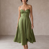 Liora | Elegant Midi Dress Without Straps