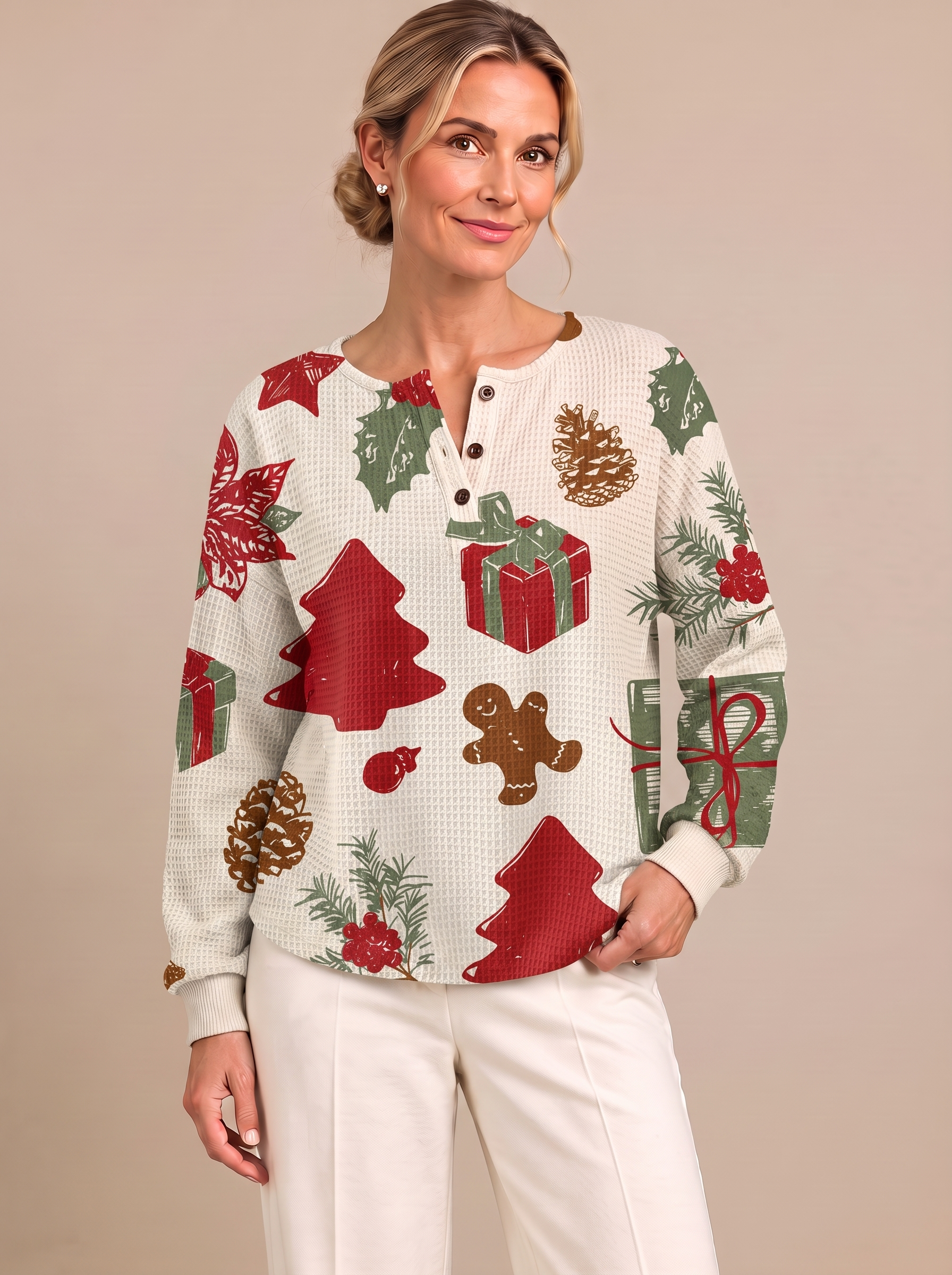 Olivia - Christmas Tree and Gift Top
