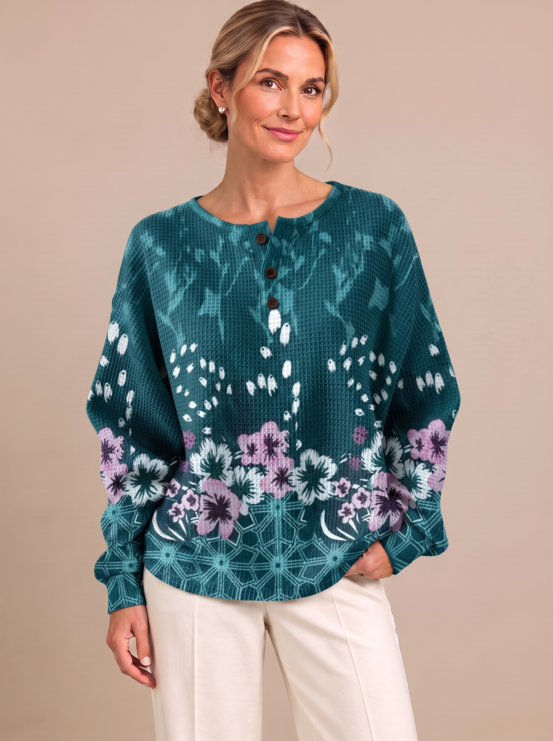 Willow - Turquoise Floral Top