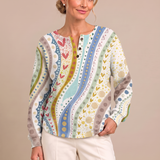 Lillian - Bohemian Border Print Top