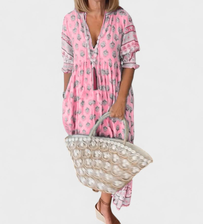 Lani | Boho Button Dress