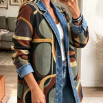 Stella | Vintage Abstract Denim Jacket