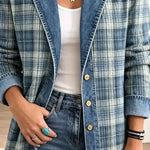 Leah | Retro Art-Print Denim Jacket